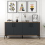 Hanah Home Kiev 160 Consola Nogal y Antracita